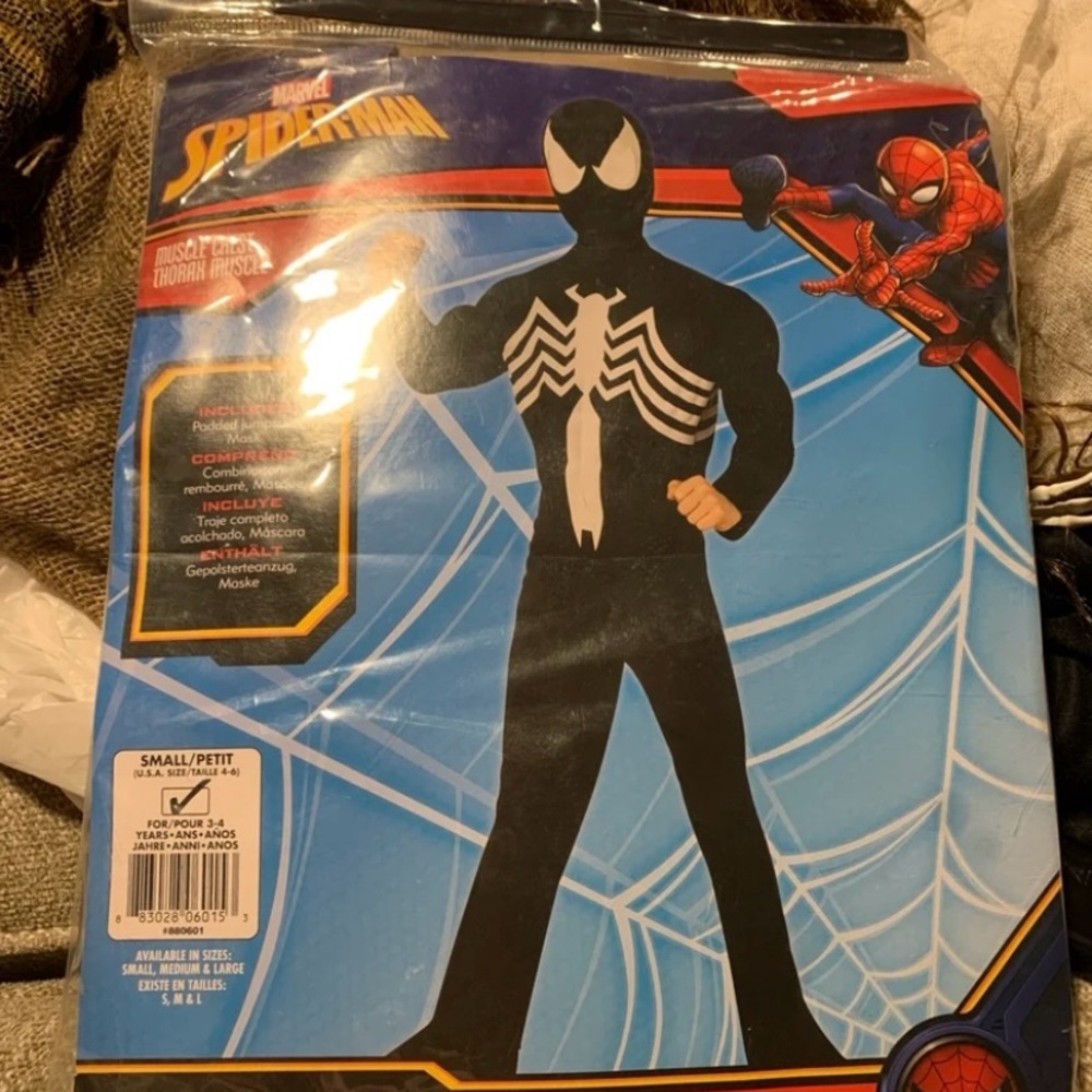 Youth Black Spiderman Kid Costume - Small - 4-6